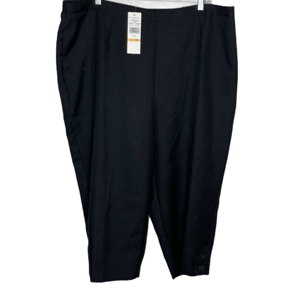Alfred Dunner Classic Fit Capri Pants‎ Black nwt
